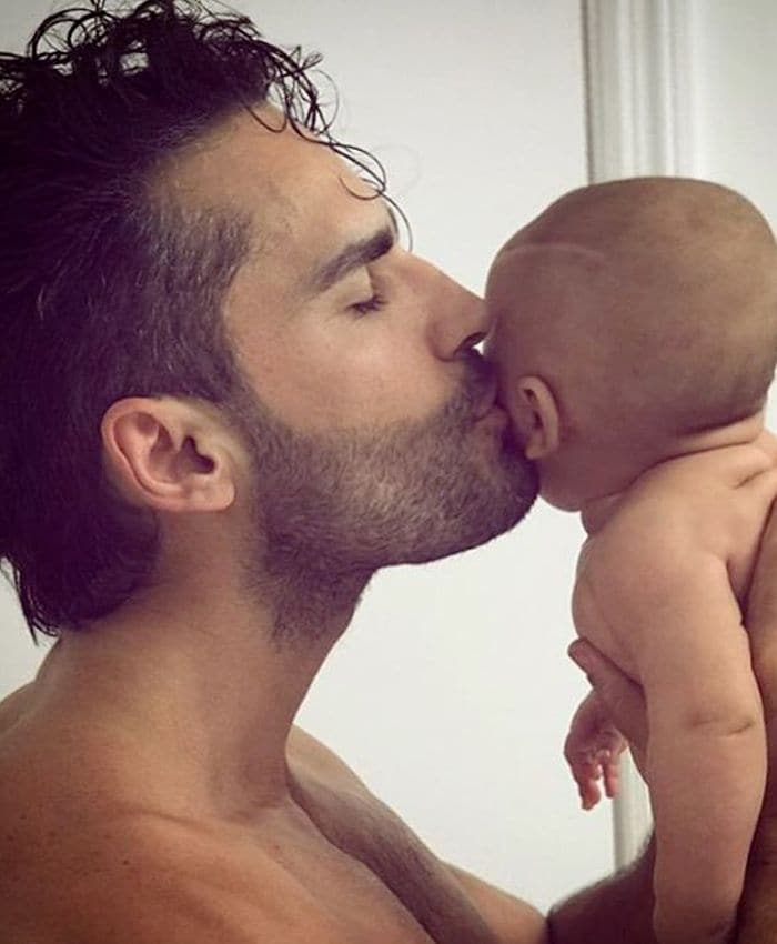 Fabián Ríos y su hijo