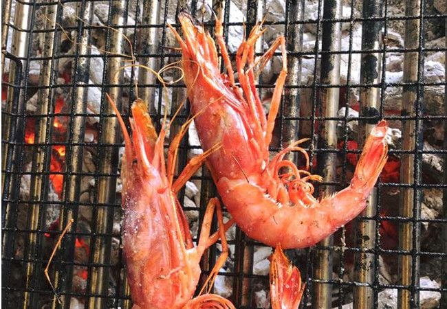 De entre todos los pescados y mariscos que se sirven en Marea Alta, la carnosa 'gamba roja de Palamós' es uno de los más deseados.
