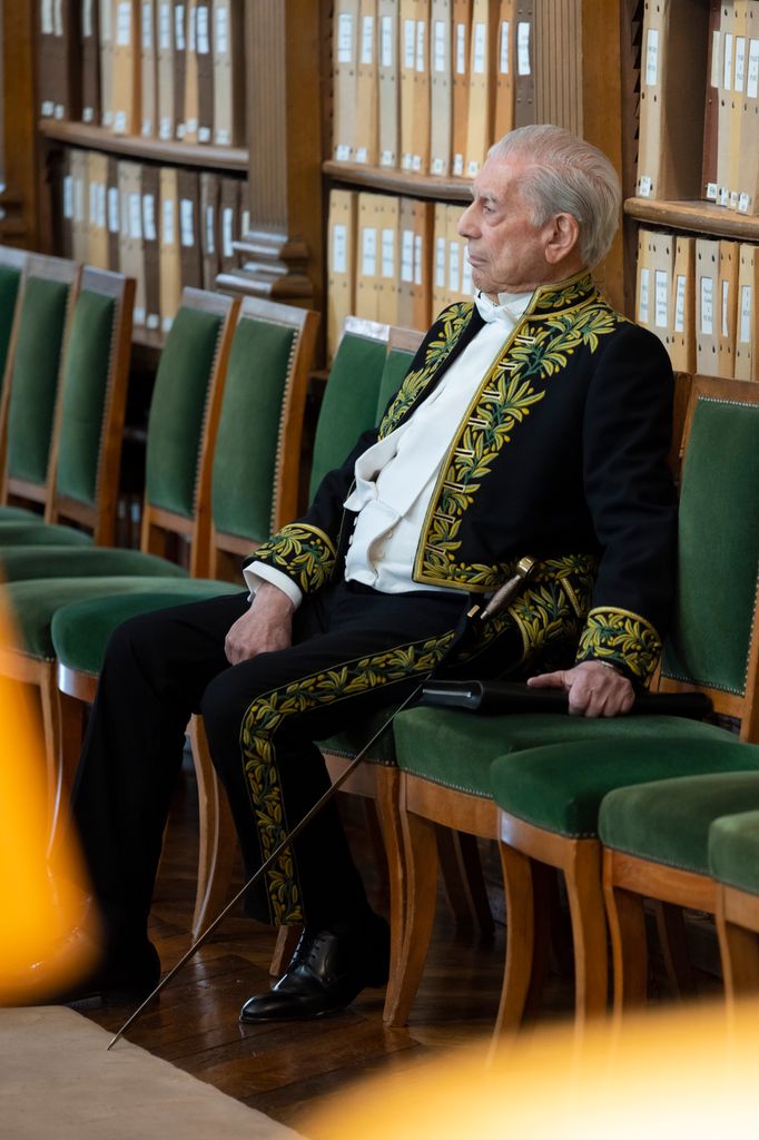  Mario Vargas Llosa Enters The French Academy at the Institut De France 
