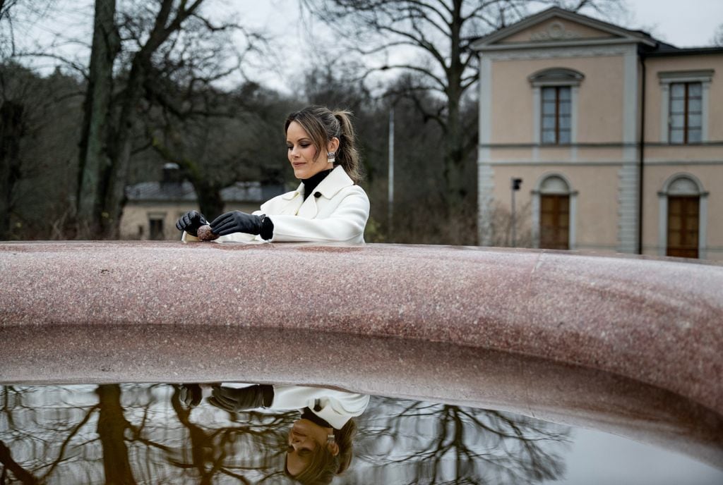 Sofia de Suecia este 3 de diciembre en su reaparición en el Palacio Rosendal de Estocolmo