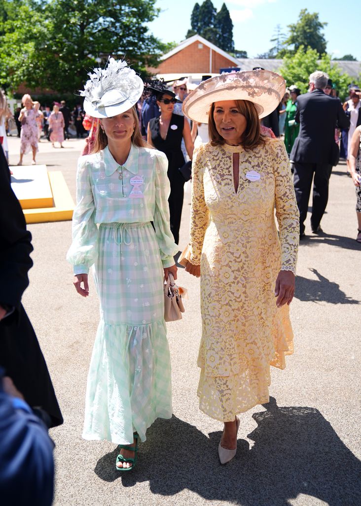 Alizee Thevenet and Carole Middleton on day two of Royal Ascot at Ascot Racecourse, Berkshire. Picture date: Wednesday June 18, 2025. (Photo by James Manning/PA Images via Getty Images)
