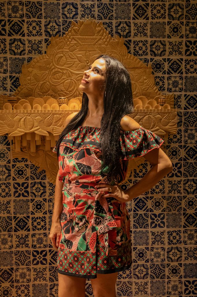 Paola Rojas en el restaurante Azul Nogada, en Hotel Xcaret México.