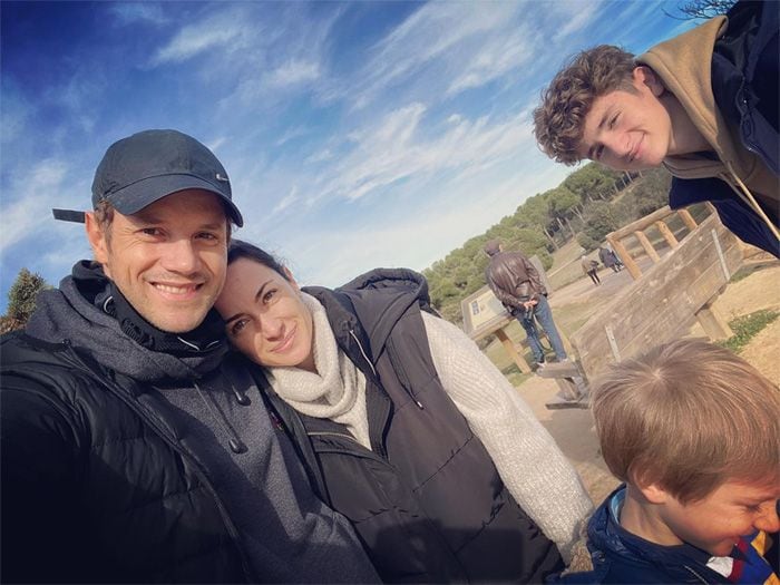 Daniel Diges con su familia