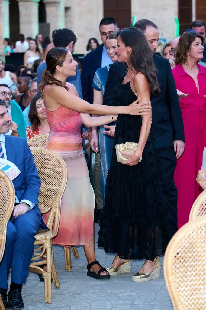 Irene Escolar con la reina Letizia