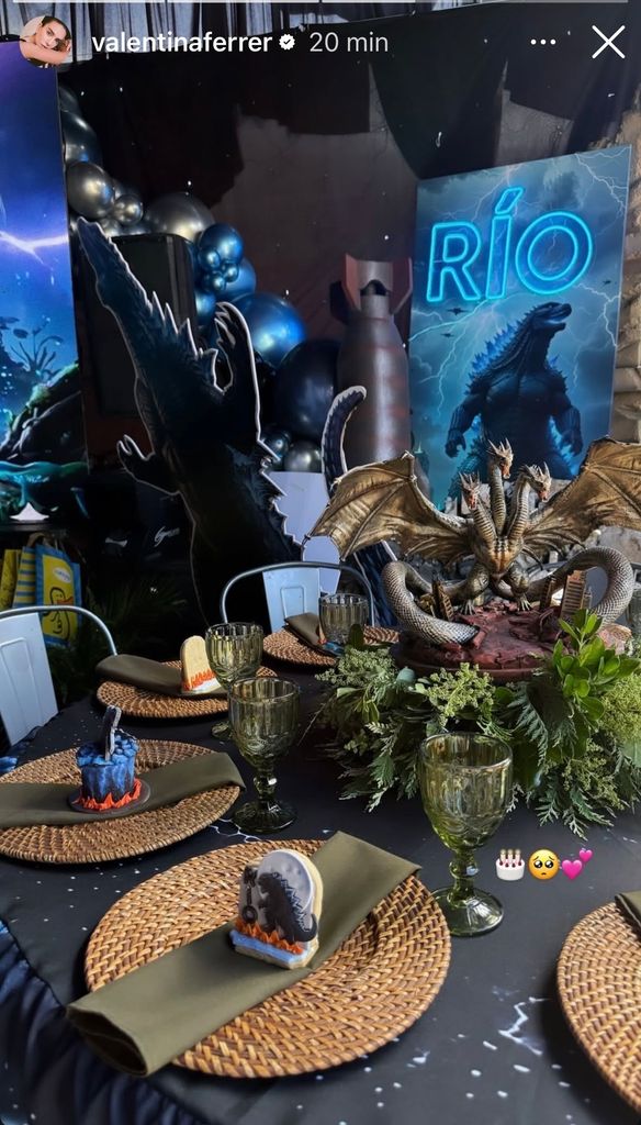 La fiesta del hijo de J Balvin estuvo inspirada en Godzilla. 