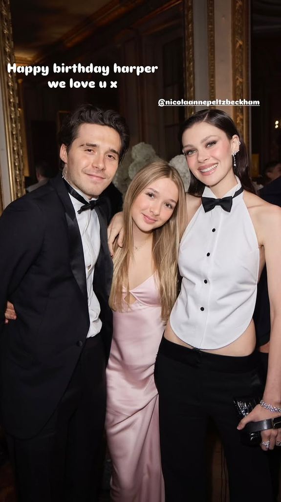 Brooklyn Beckham compartió esta foto para felicitar a su hermana Harper Seven en su cumpleaños 14.