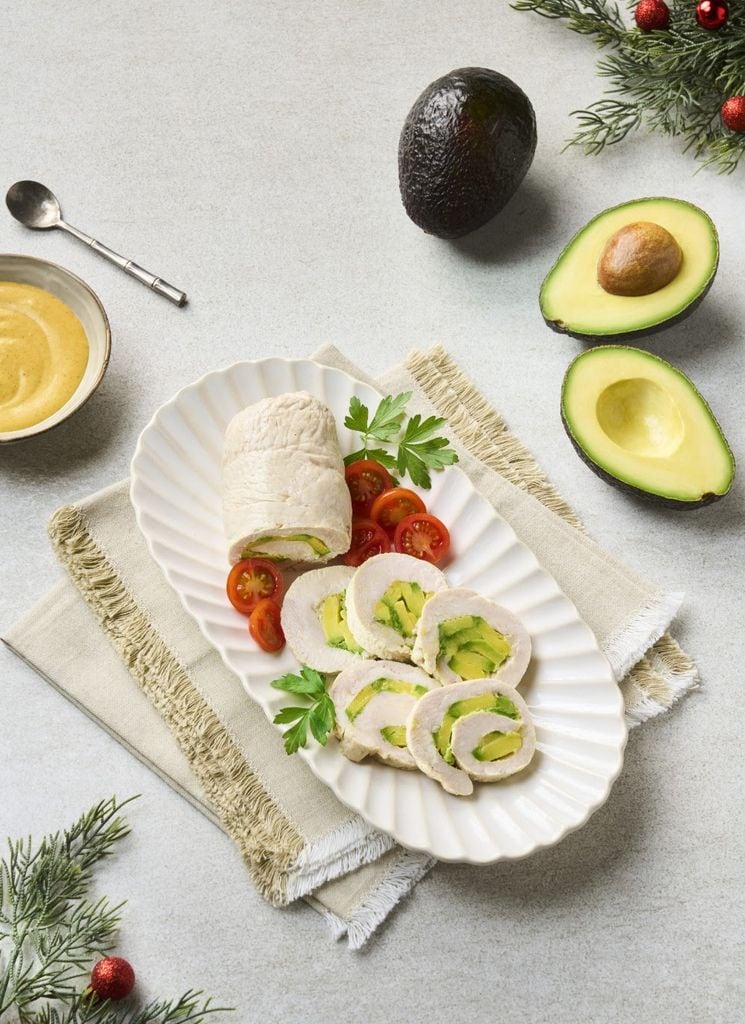 Pavo relleno de aguacate