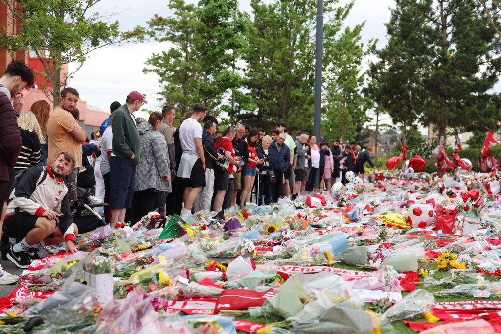 Memorial en el campo del Anfield, en Liverpool