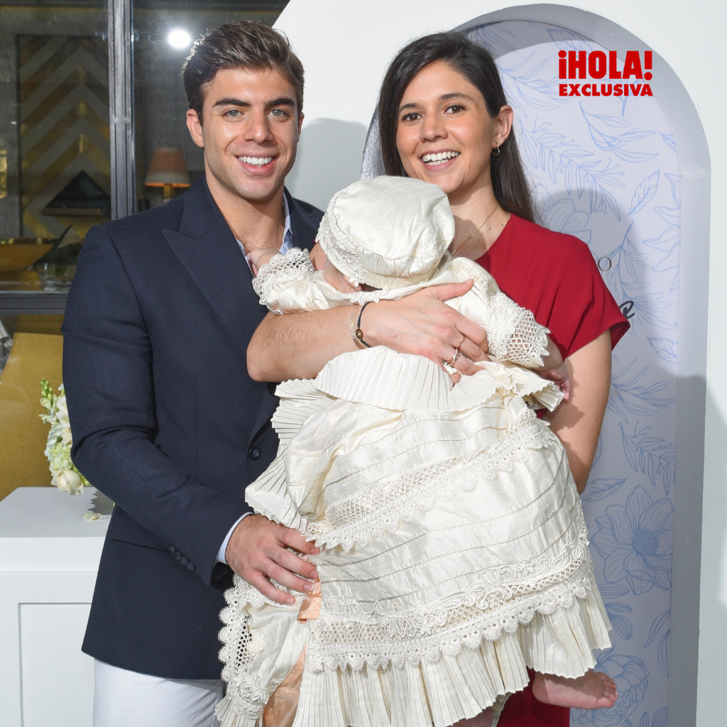 Daniela Martín y Alain Said fueron los padrinos del bebé. 