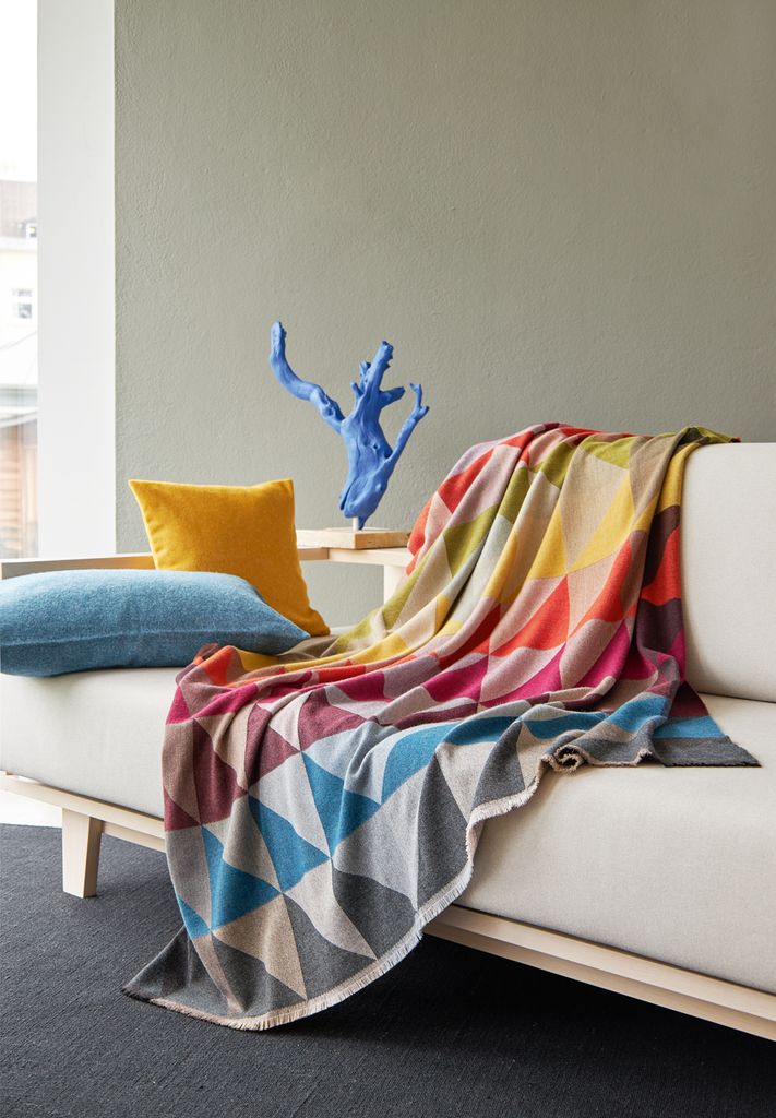 Plaid con colores intensos