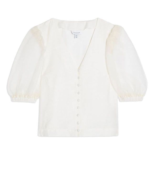 Blusa blanca de Topshop