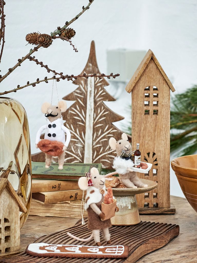 Adornos navideños de madera