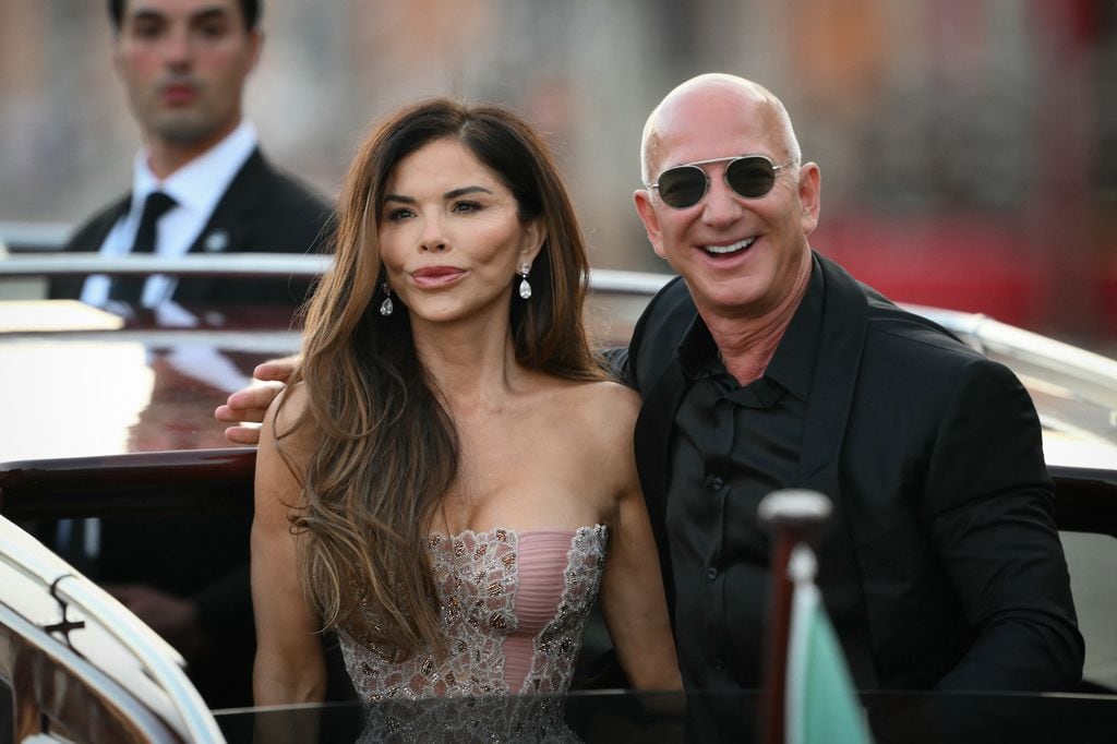 Jeff Bezos y Lauren Sanchez Bezos en el tercer día de fiesta de su boda en Venecia