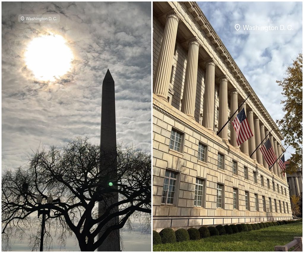 Georgina Rodríguez aprovechó su viaje a Washington DC para hacer turismo.