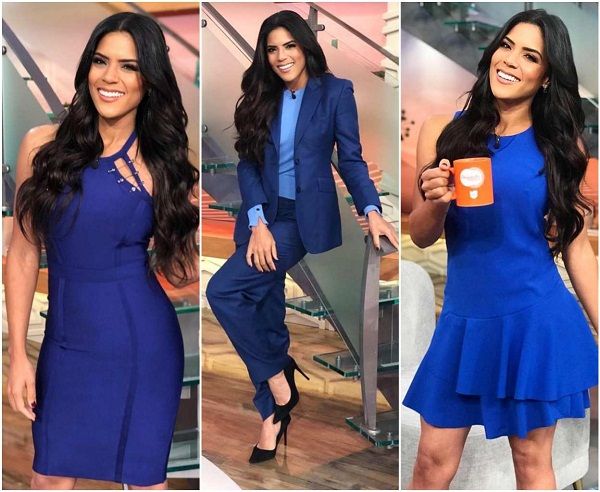 Francisca Lachapel con color azul