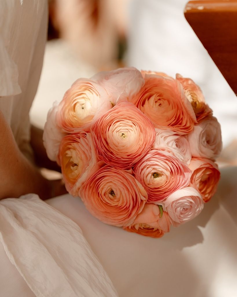 Ramos de novia de ranúnculos para primavera bouquet rosa