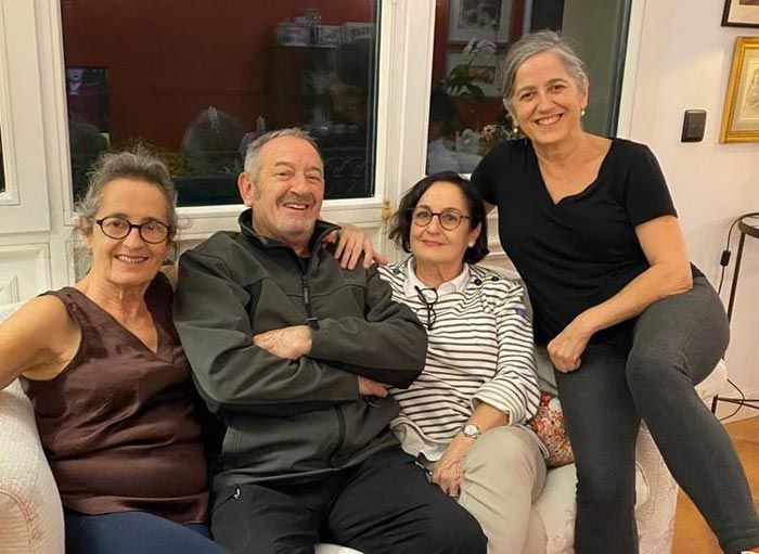 Karlos Arguiñano y sus hermanas Loinaz, María José y Eva
