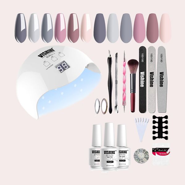 Vishine Kit de lámpara de 40 W UV led para esmalte semipermanente