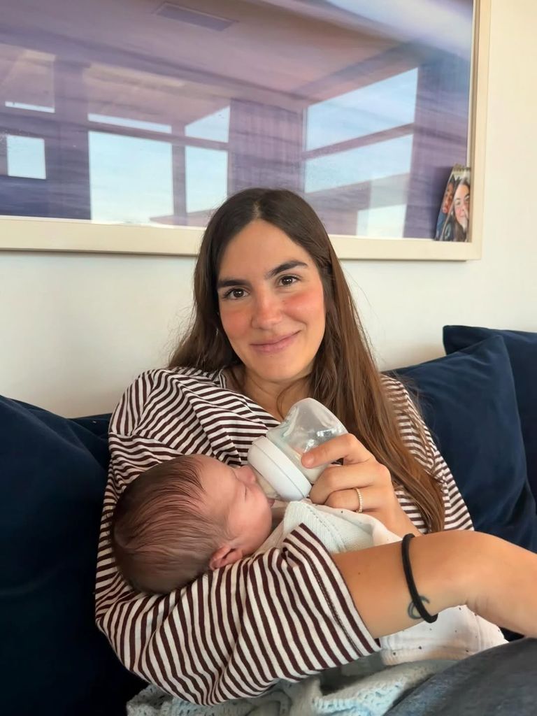 Blanca Llandres con su hijo, Marcos