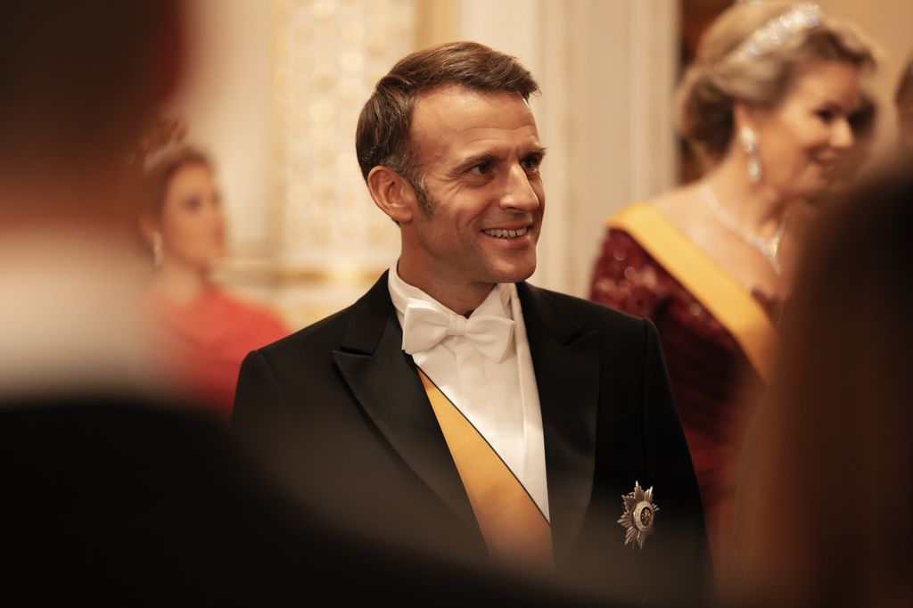Emmanuel Macron, durante la cena de gala de este viernes en el Palacio Gran Ducal de Luxemburgo
