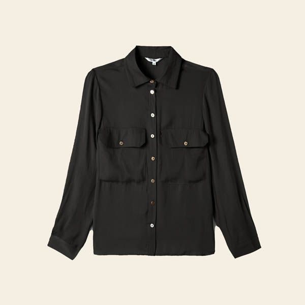 camisa negra mujer