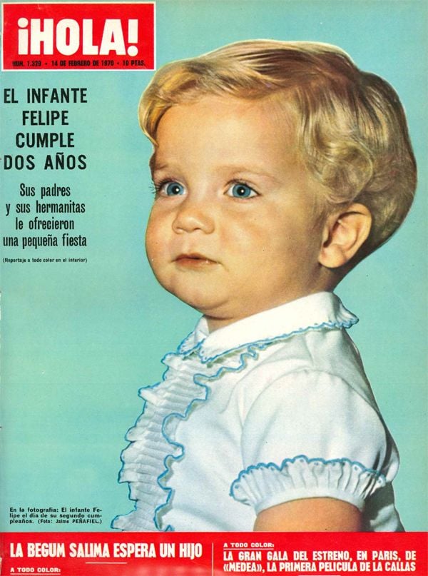 El 30 de enero de 1970 el entonces infante Felipe cumple 2 años y es portada de ¡Hola! 