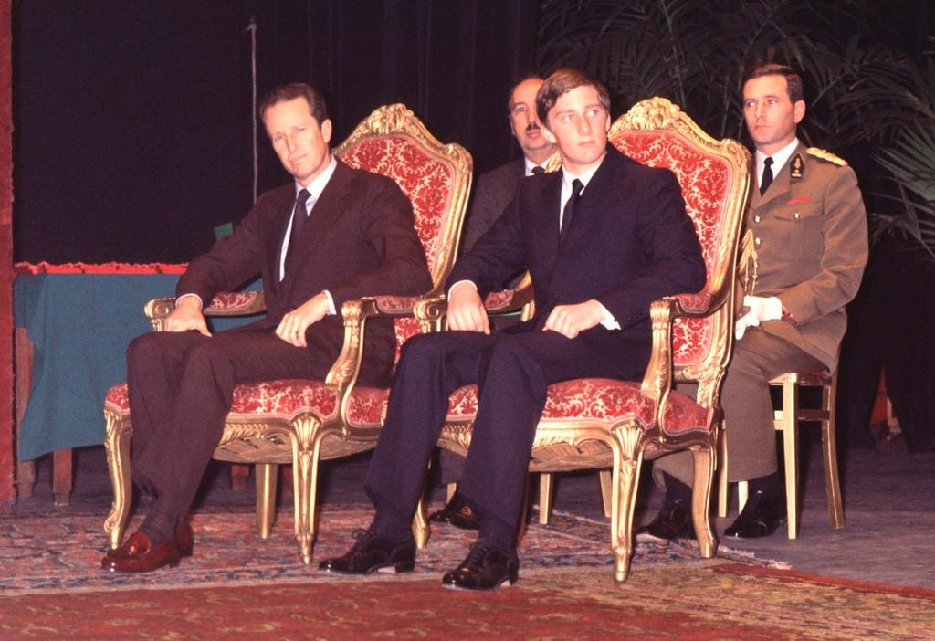 El rey Balduino y el príncipe Felipe en un acto oficial en 1978