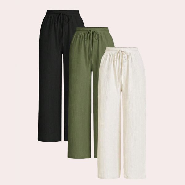 SHEIN Essnce 3 paquetes de Pantalones de verano para mujer de unicolor