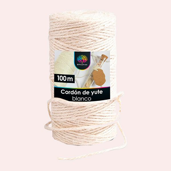 OfficeTree 100m Hilo de Yute Blanco 2mm