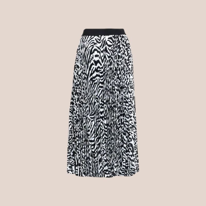 falda midi animal print