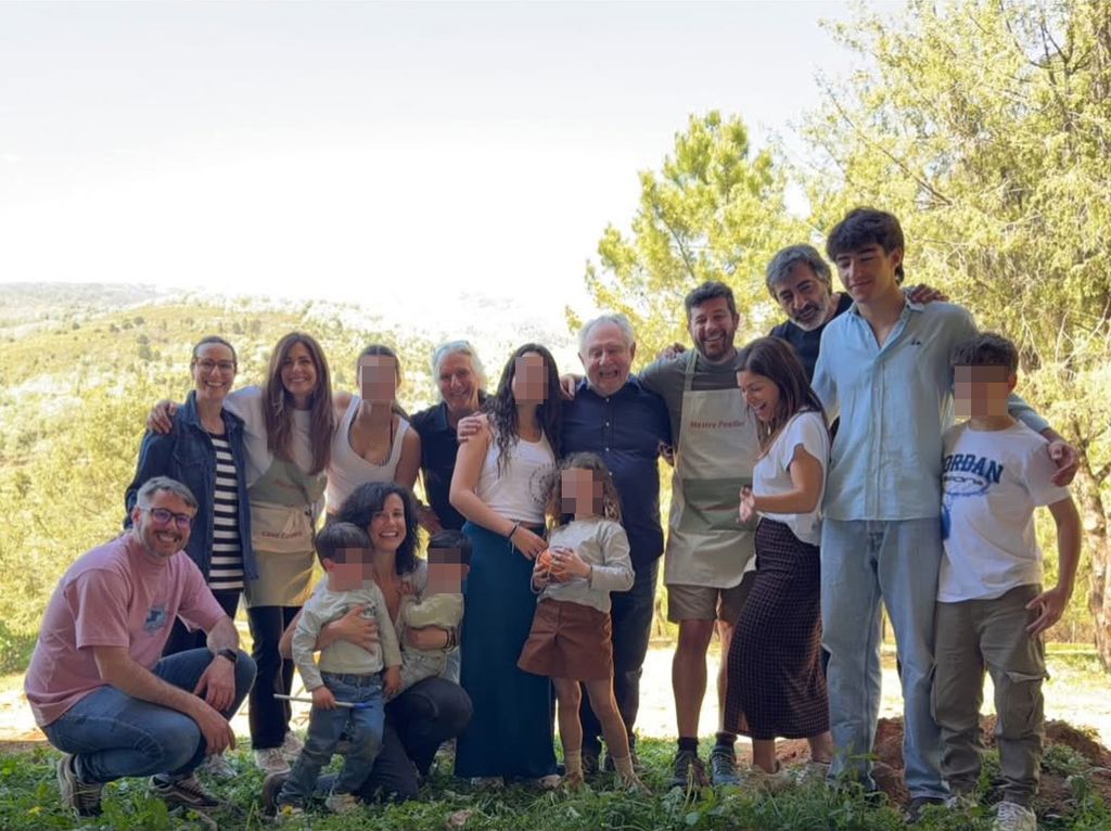 Foto de la familia Roca en el cumpleaños del patriarca