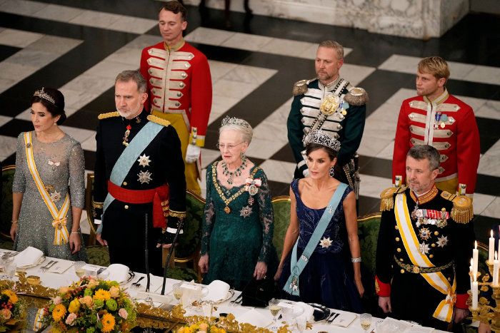 Cena de gala en Dinamarca por la visita de Estado de los reyes Felipe y Letizia
