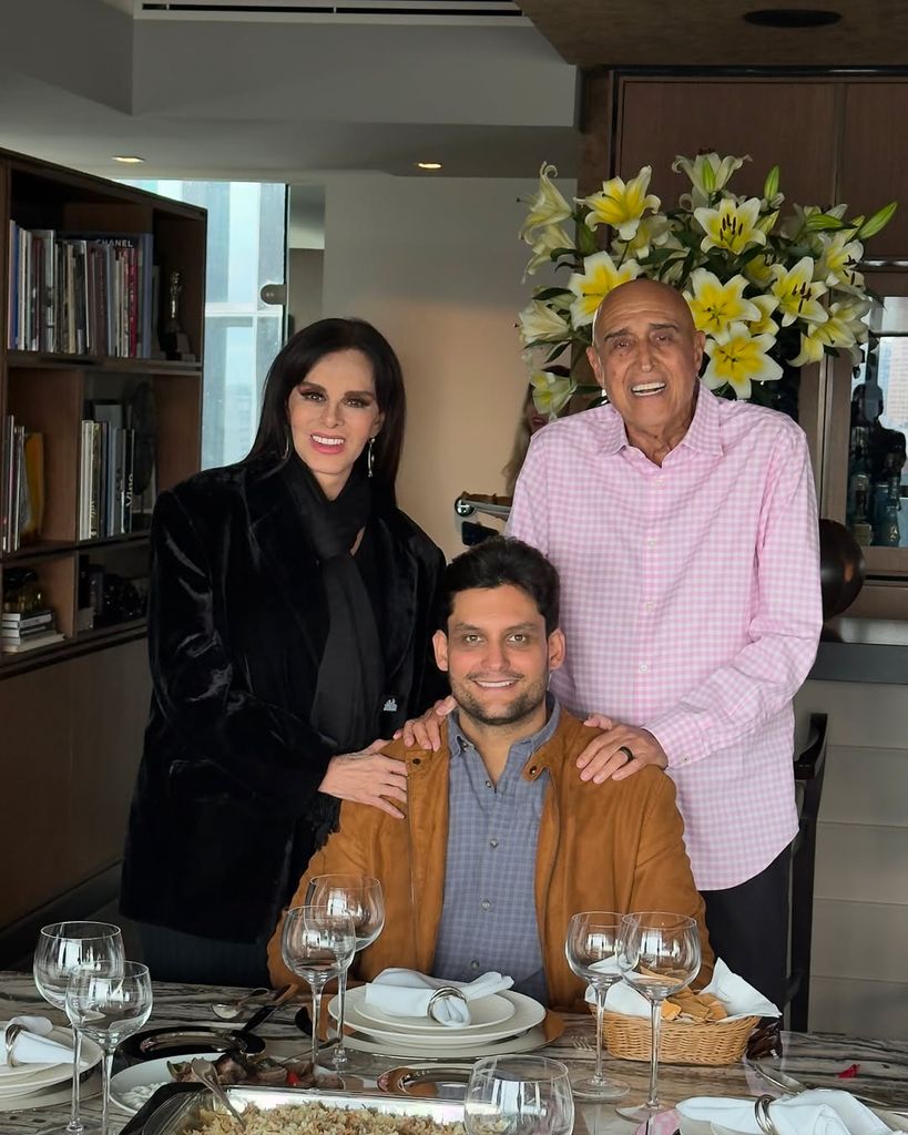 Una foto familiar: Lucía Méndez con Pedro Torres y el hijo de ambos, Pedro Antonio.