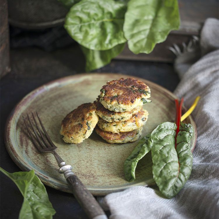 Tortitas de patata y acelga