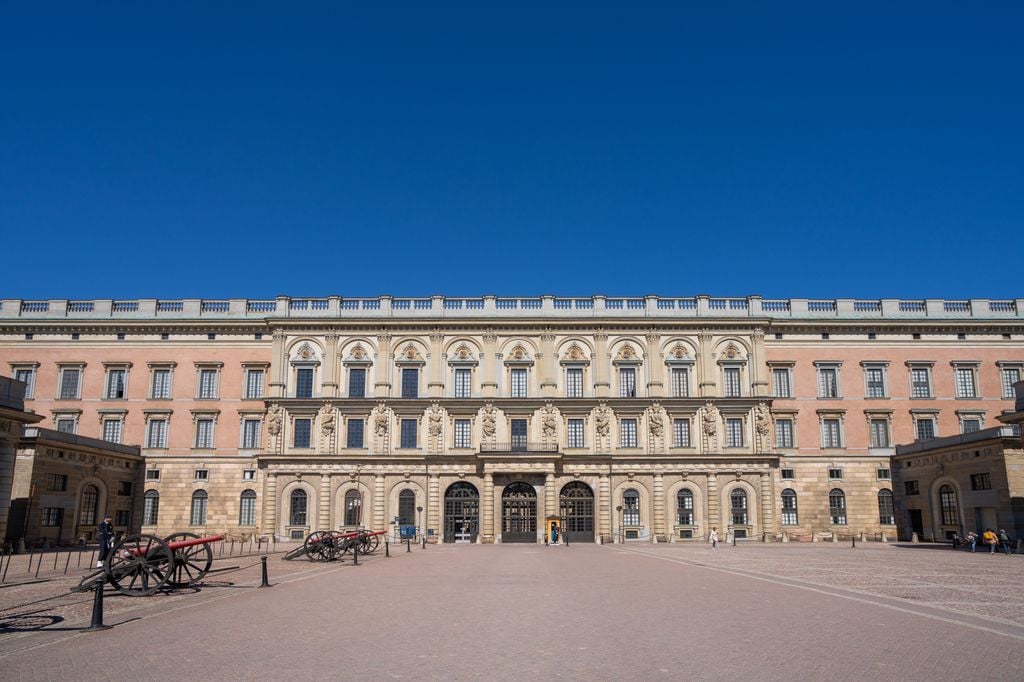 Fachada del palacio real de Suecia