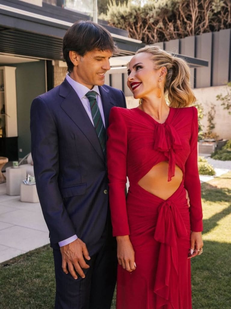Fernando Morientes junto a su mujer, Victoria López
