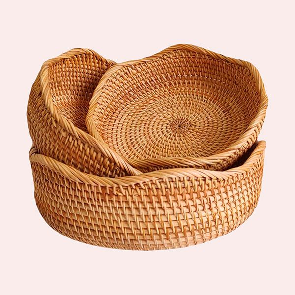 Cesta de Almacenamiento de Ratán