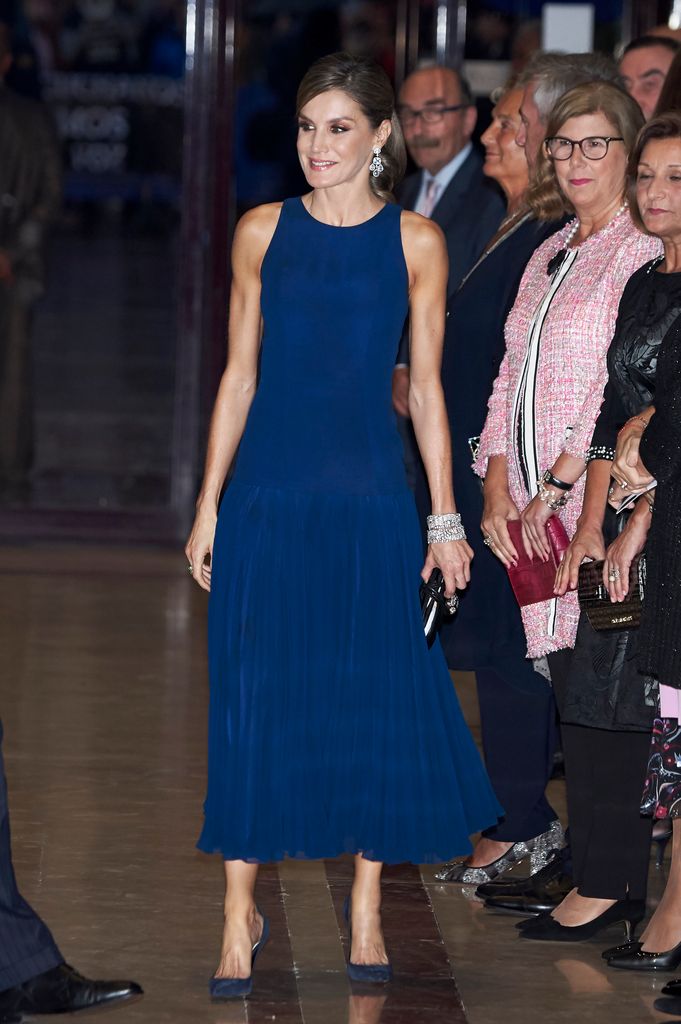 La reina Letizia durante el concierto previo a la entrega de los Premios Princesa de Asturias 2017, celebrado en Oviedo.