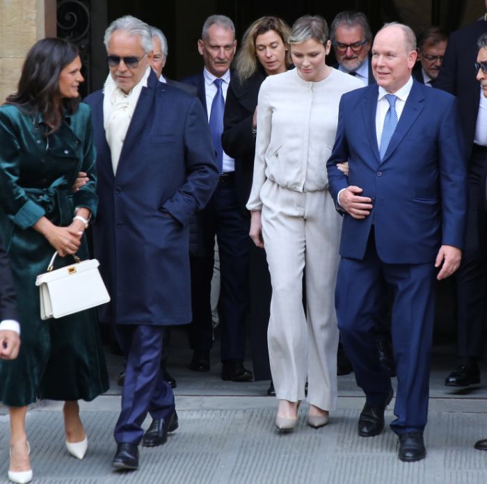 Alberto y Charlene de Mónaco en Florencia
