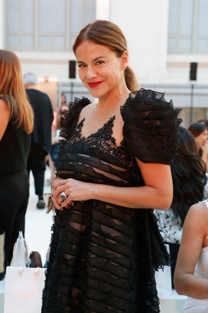 Monica Hoyos, en el desfile de Hannibal Laguna en la Mercedes-Benz Fashion Week Madrid