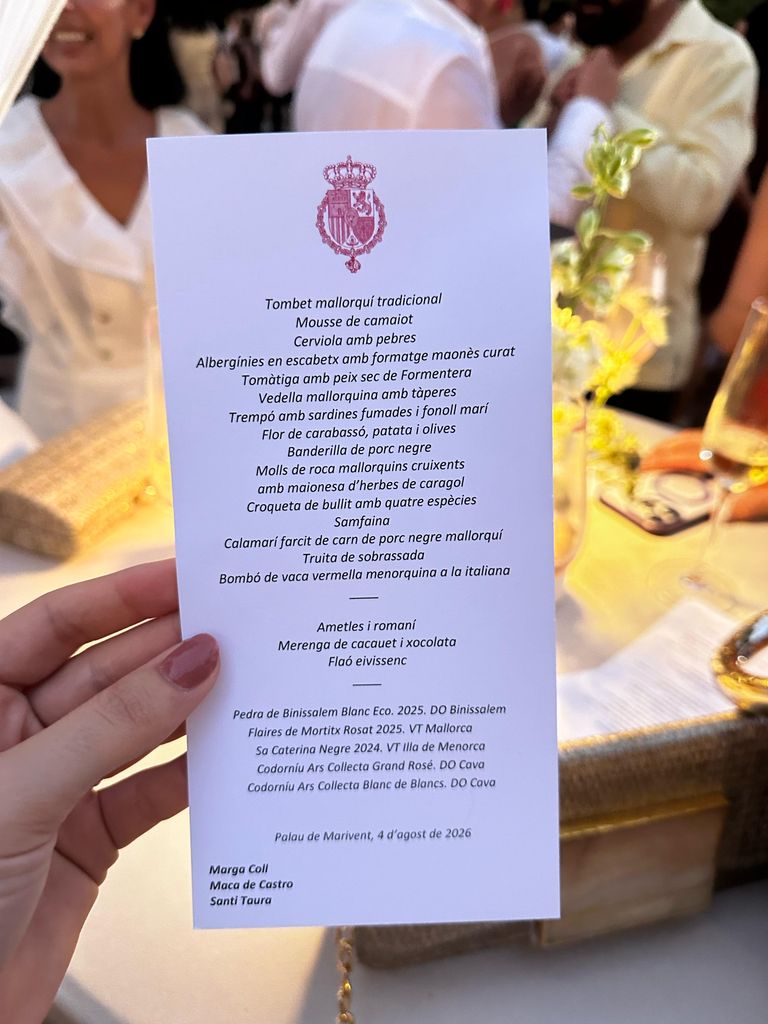 Detalles del cocktail de la recepcion en el Palacio de Marivent