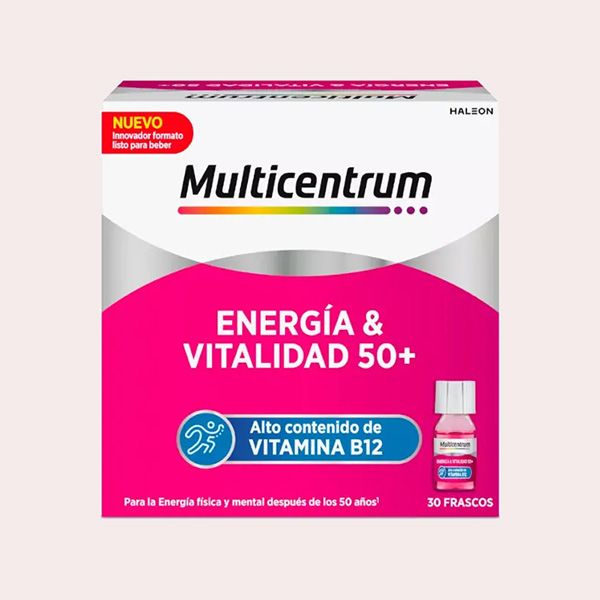 Multicentrum Energía & Vitalidad 50+ Vitamina B12 Energía Física y Mental 30 Frascos