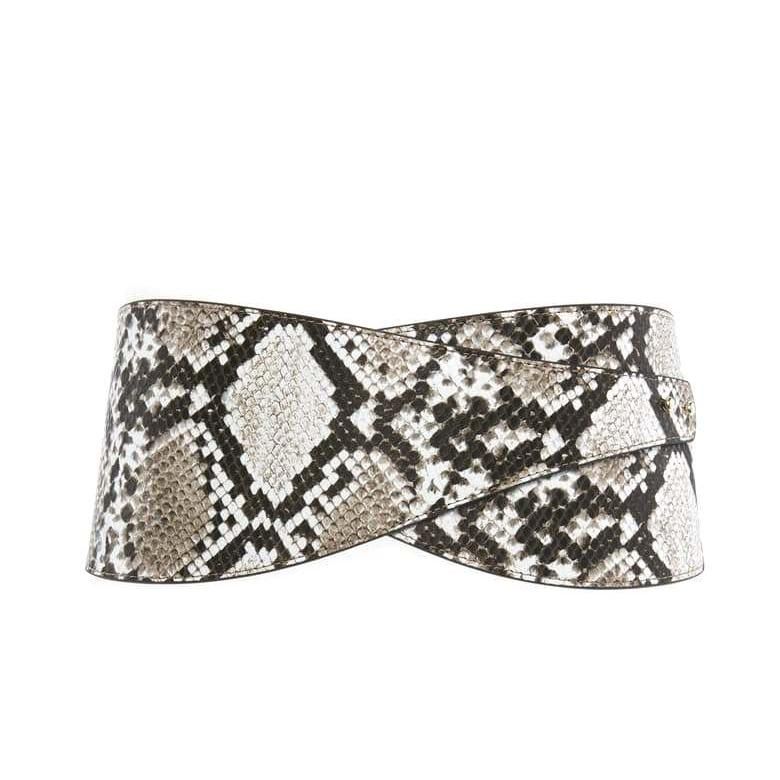 wide snake print belt de halogen