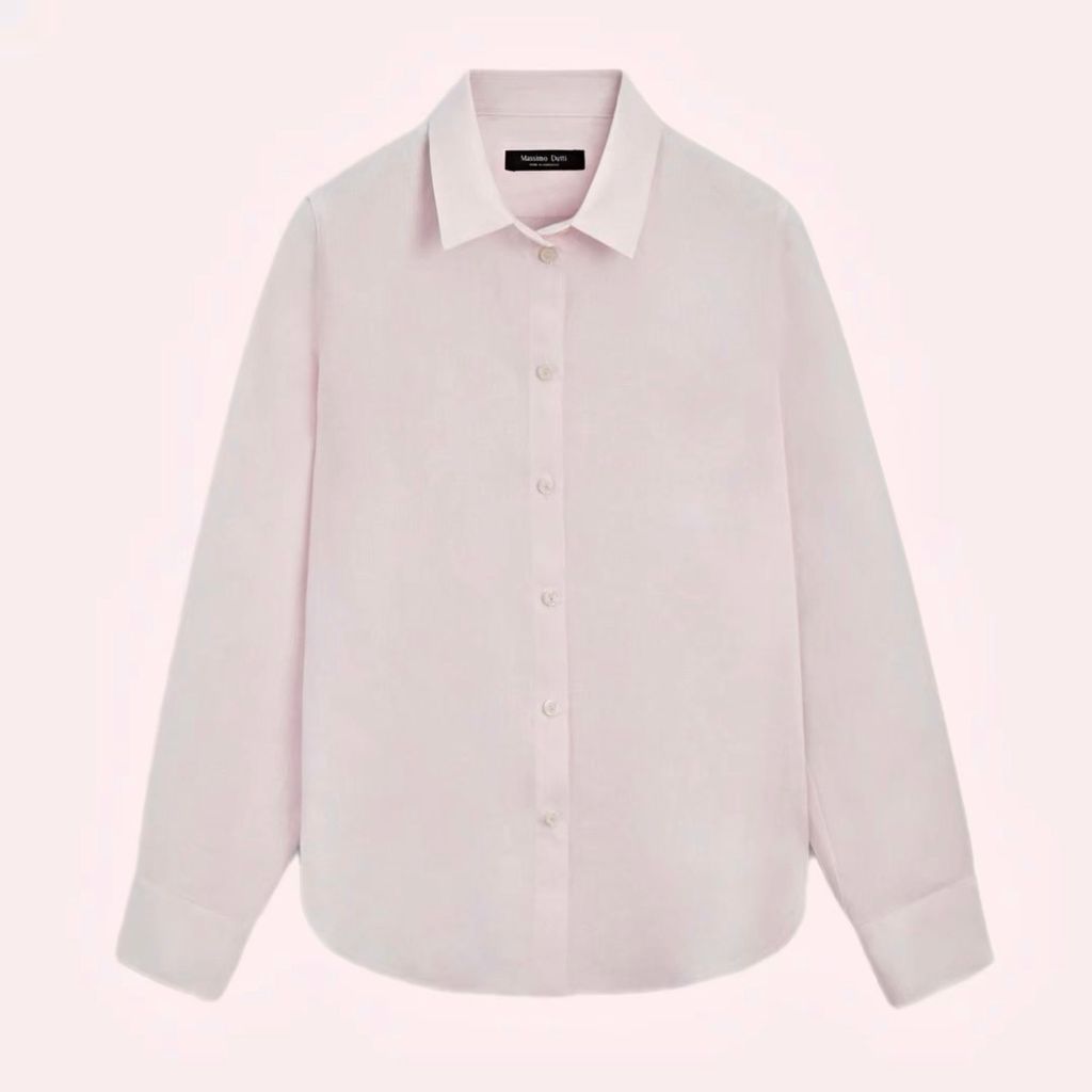 Massimo Dutti Camisa fluida 100% lino