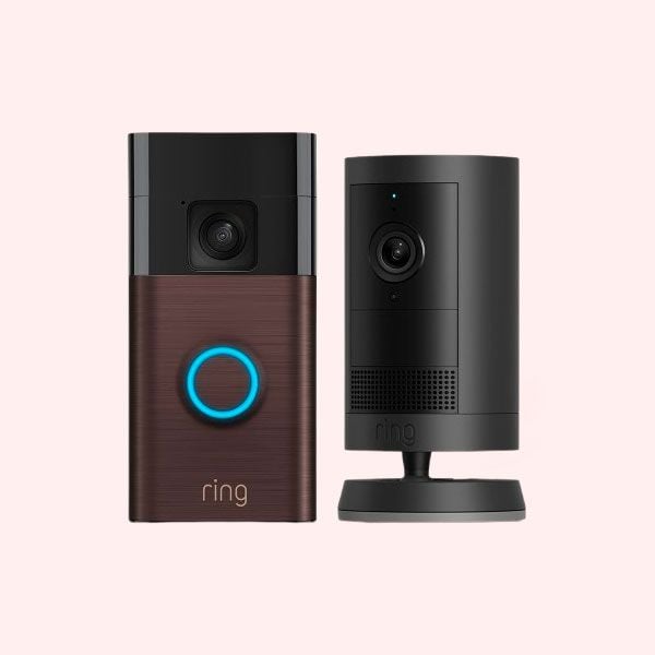RING KIT Cámara Exterior Plus con Batería + Videotimbre con Batería