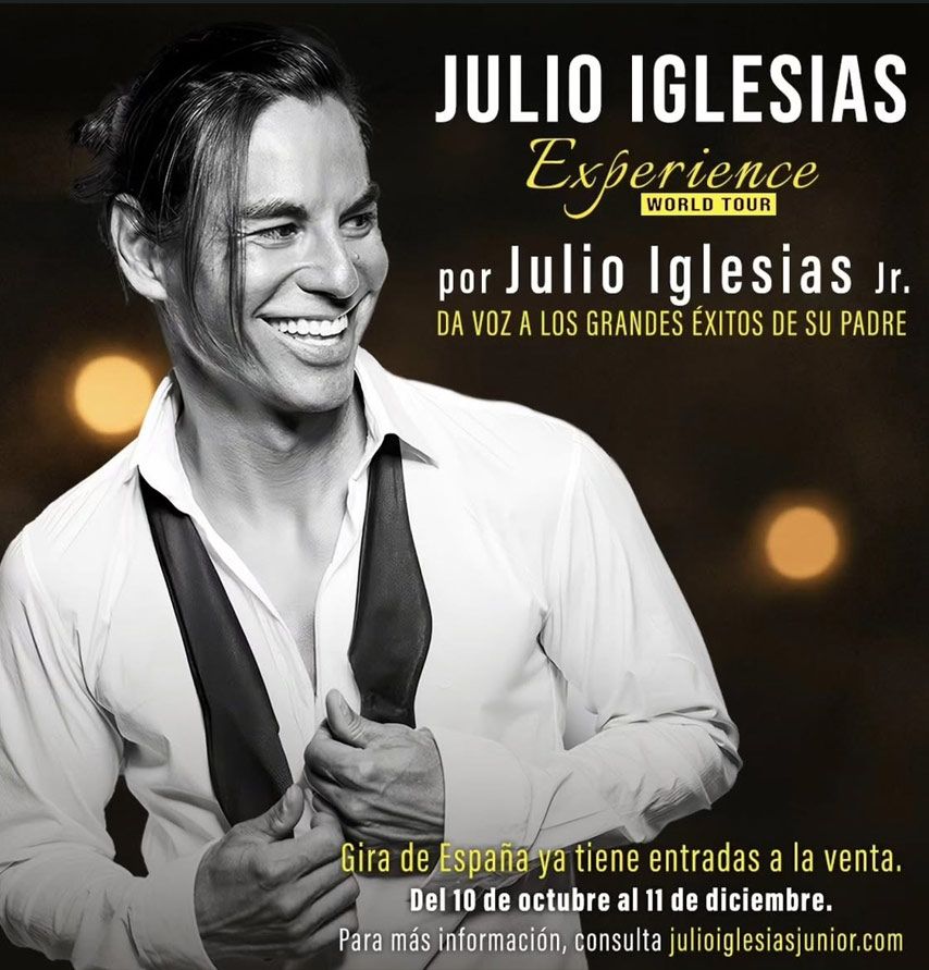 El cartel promocional de su gira Julio Iglesias Experience
