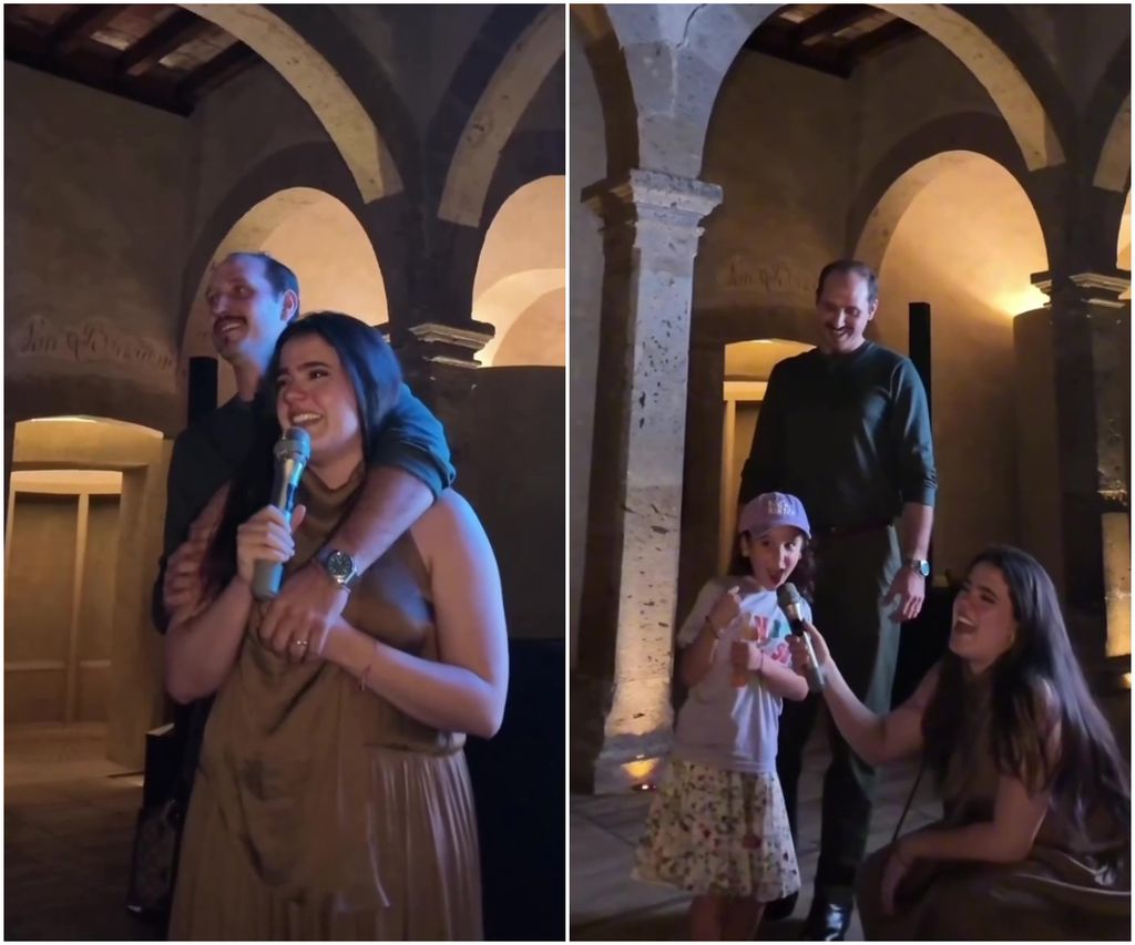 Camila Fernández se mostró muy emocionada al anunciar su embarazo de la mano de su esposo y su hija.