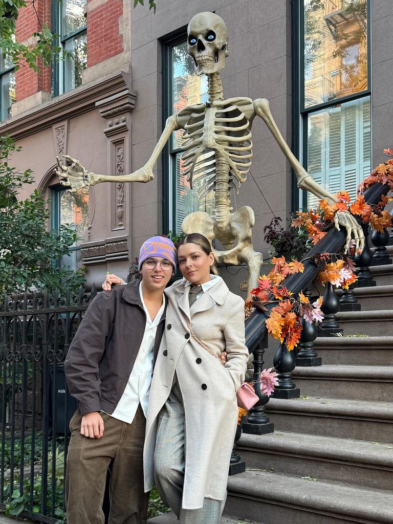 Grettell Valdez y Santino disfrutaron del otoño neoyorkino