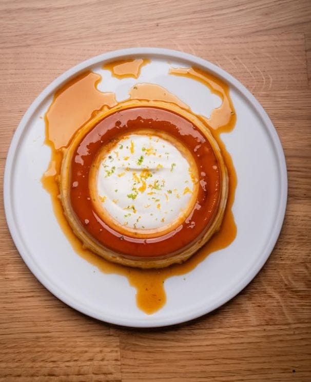 Flan del restauarnte Estimar.