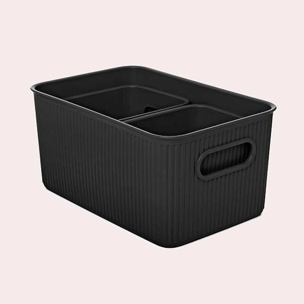 Set de Baño 3 Cestas Baobab Negro Leroy Merlin